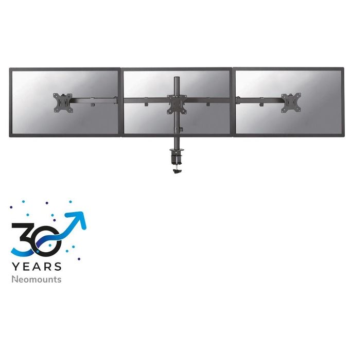 NewStar Triple Desk Mount Montaggio a Scrivania per 3 Schermi Lcd Dimensione Schermo 10''-27'' Nero