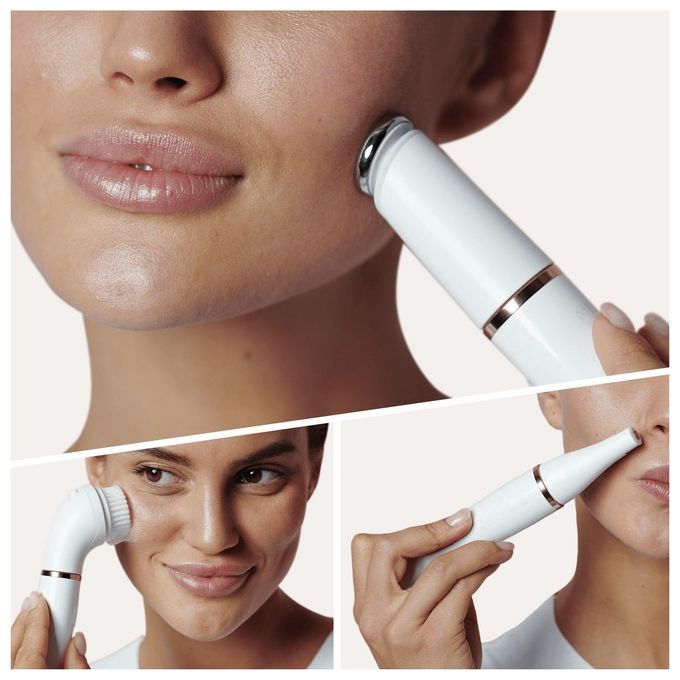 Braun FaceSpa Pro 911 Epilatore Viso Bianco-Oro