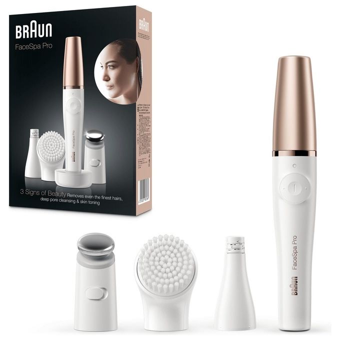 Braun FaceSpa Pro 911 Epilatore Viso Bianco-Oro
