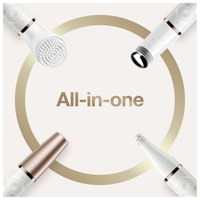 Braun FaceSpa Pro 911 Epilatore Viso Bianco-Oro