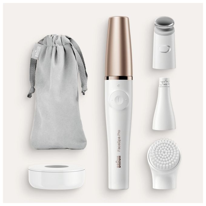 Braun FaceSpa Pro 911 Epilatore Viso Bianco-Oro