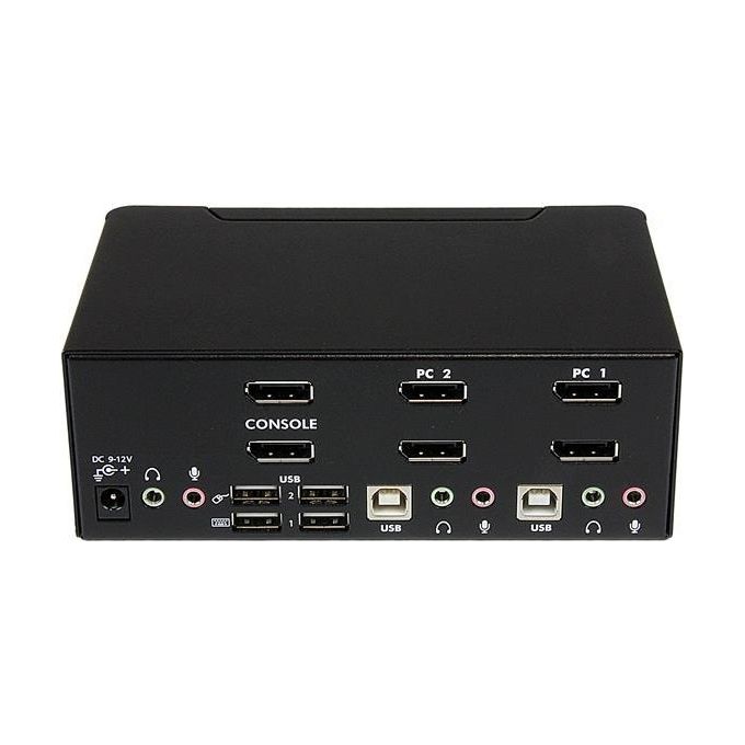 StarTech Switch KVM USB doppio DisplayPort 2 porte con audio e hub USB 2.0