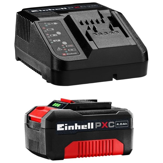 Einhell Power-X-Change 18V 4,0 Ah Starter-KIT_ Caricabatteria E Batteria Li-Ion