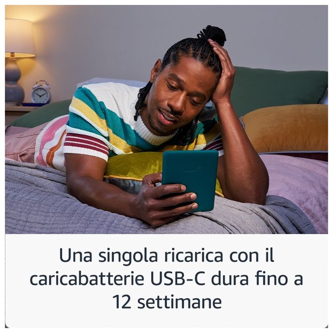 Amazon SA568B Kindle Paperwhite 12a Gen Ebook Reader 7'' 16 GB Wi-Fi IPX8 autonomia 12 settimane colore Rosa