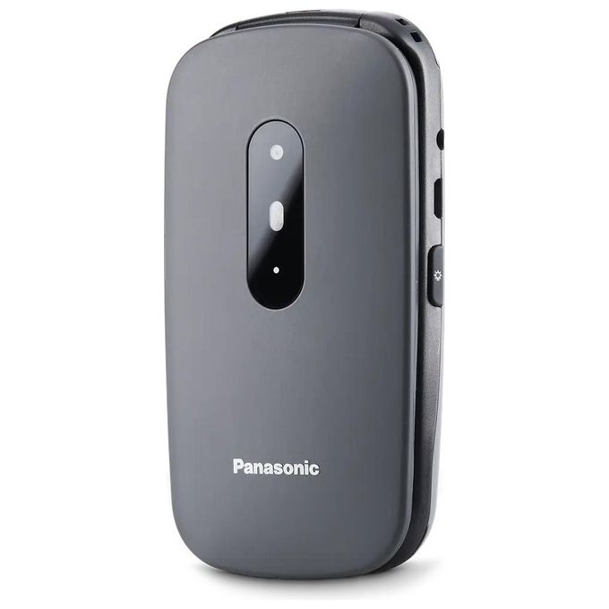 Panasonic KX-TU446EXG Cellulare Senior a Conchiglia Tasto SOS Pulsanti Grandi Display 2.4'' Bluetooth GSM colore Grigio