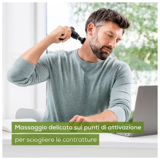 Beurer MG 79 Sensitive Massaggiatore a Pistola 3 livelli intensita' 3 accessori autonomia 3h