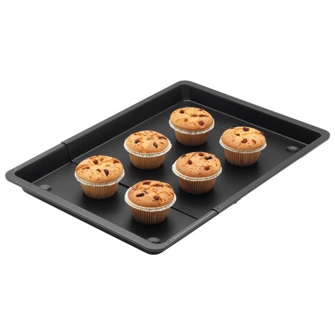 Electrolux 902980218 M9OOET10 Teglia da Forno Estensibile con Larghezza Regolabile da 38 a 52 cm Rivestimento Antiaderente colore Nero