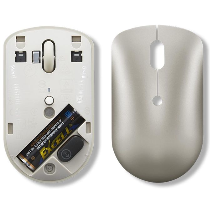 Lenovo 540 Mouse Wireless Compatto con Ricevitore Usb-C Sabbia