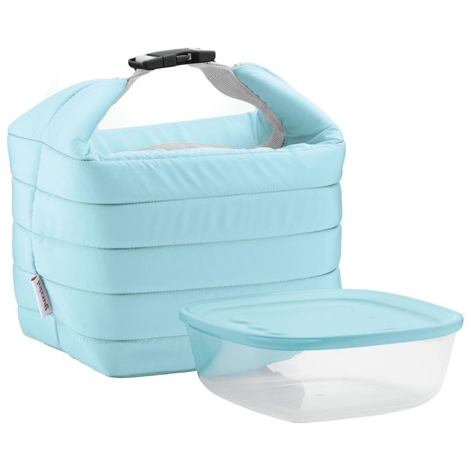 Guzzini On The Go Set Borsa Termica con Contenitore Salvafreschezza 22x18x 22cm Celeste Matte