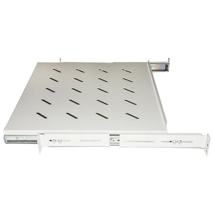 Link ripiano universale per armadio rack estraibile su binari telescopici 1 unita' grigio 350mm.
