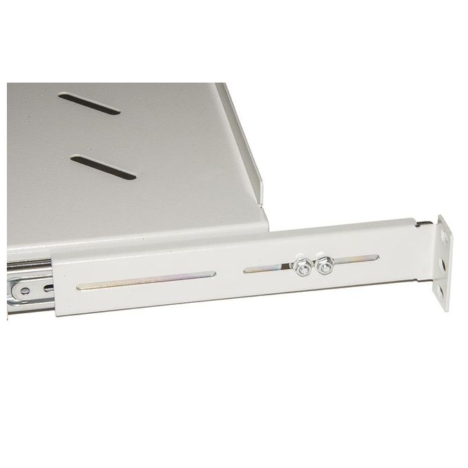 Link ripiano universale per armadio rack estraibile su binari telescopici 1 unita' grigio 350mm.
