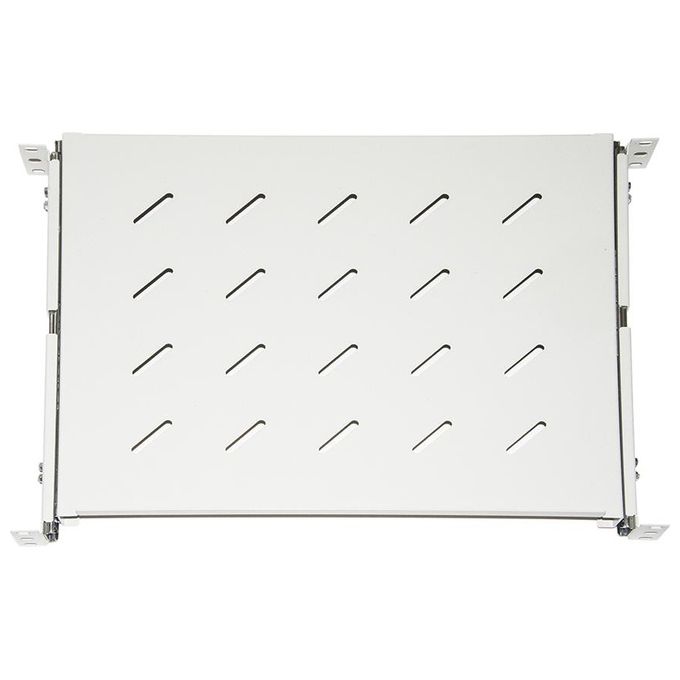 Link ripiano universale per armadio rack estraibile su binari telescopici 1 unita' grigio 350mm.