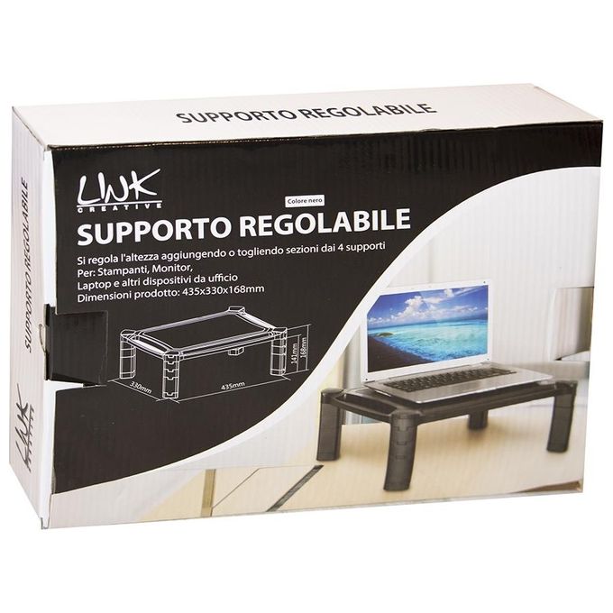 Link supporto regolabile per monitor o stampante