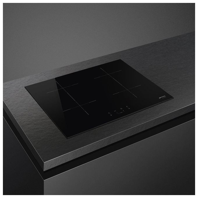 Smeg SIB2641D Piano cottura a Induzione 60 cm 4 zone Bridge Booster Touch colore Nero