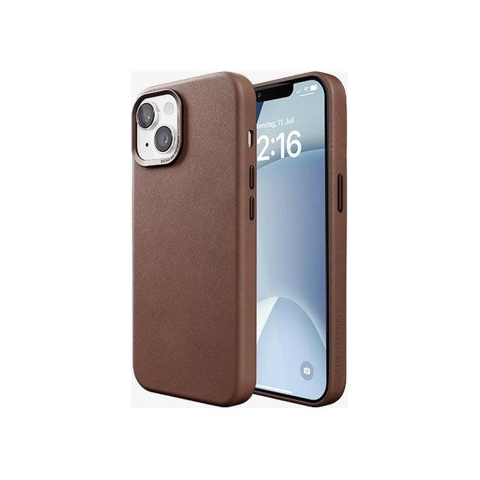 Woodcessories Bio Leather Case MagSafe per iPhone 15 Plus Marrone