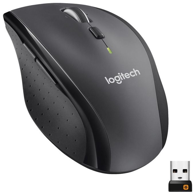 Logitech M705 Marathon Mouse Wireless Ottico 1000 DPI Ergonomico Mano Destra Unifying 2.4 GHz colore Antracite