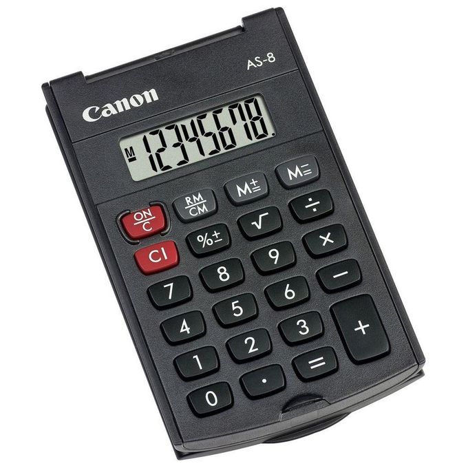 Canon AS-8 Hb Calcolatrice LCD Compatta con Funzioni Avanzate per Ufficio
