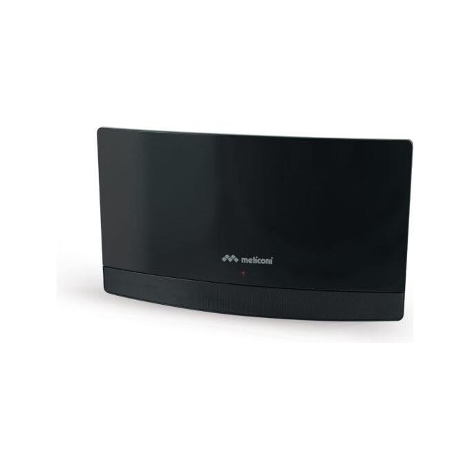 Meliconi AT55 R1 USB Antenna TV da interno amplificata DVB-T2 HEVC DAB+ portata 30000 m colore Nero