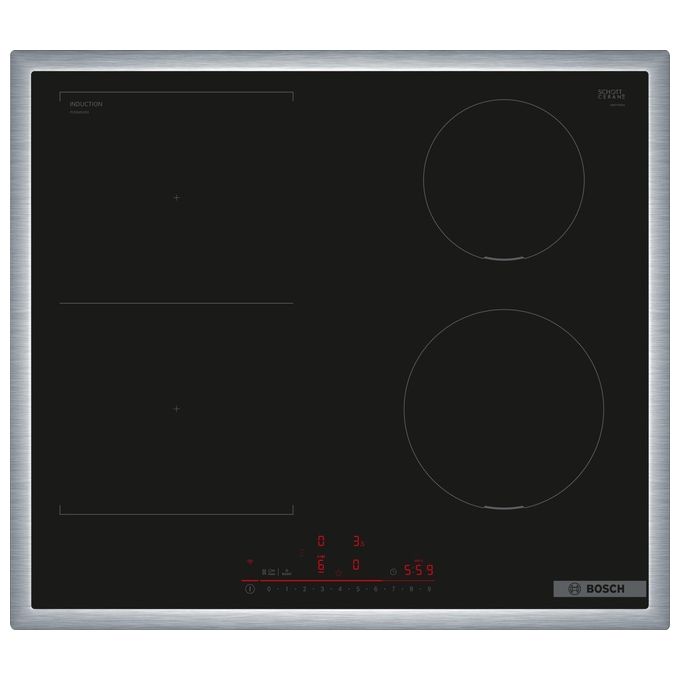 Bosch PVS645HB1E Serie 6 Piano cottura a induzione 60 cm 4 zone CombInduction DirectSelect Wi-Fi PowerBoost colore Nero