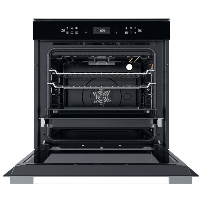 Whirlpool W7OM44S1P Forno Elettrico Multifunzione da Incasso Autopulente Pirolitico Capacita' 73 Litri Classe energetica A+ Tecnologia Sesto Senso Ready2cook Cook4 Cook3 8 Funzioni 60 cm Nero