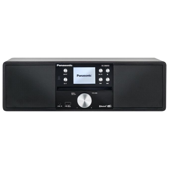 Panasonic SC-DM202EG-K Sistema Micro Hi-Fi con Lettore CD Radio DAB+ FM USB Bluetooth 24 W Display TFT 2,4'' colore Nero