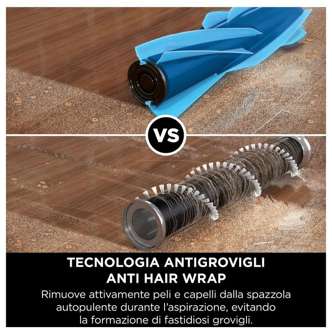 Shark BU3521EU Floor Detect Aspirapolvere a Bastone 2 in 1 Ciclonico Senza Sacchetto 240W 40 min 84 dB colore Blu Bianco