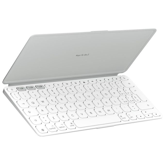 Logitech 920-013013 Keys-To-Go 2 Tastiera Wireless Bluetooth QWERTY Italiano per iPad iPhone Mac colore Bianco