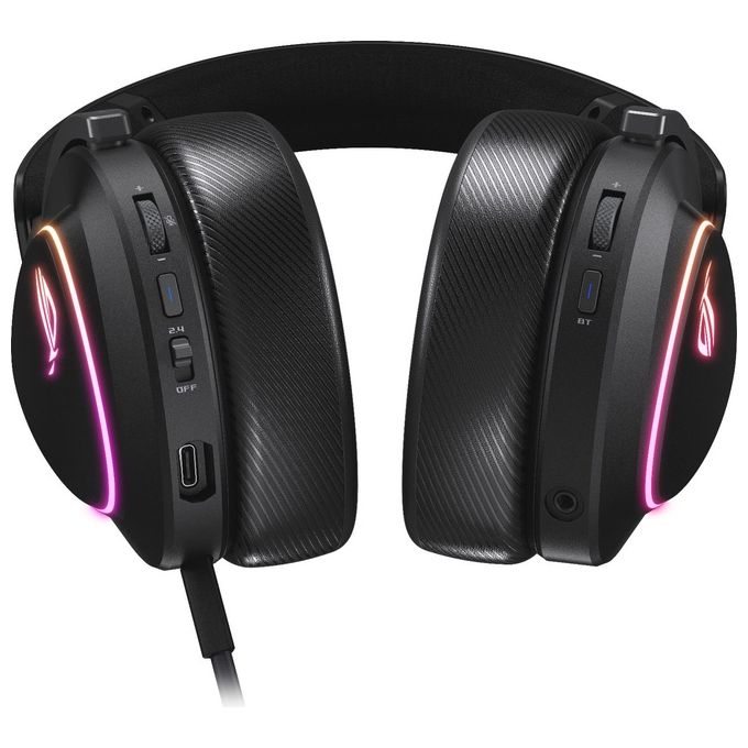 Asus DELTA II ROG Cuffie Gaming Wireless Tri-Mode 2.4 GHz Bluetooth USB-C Driver 50mm Microfono staccabile RGB 140h colore Nero
