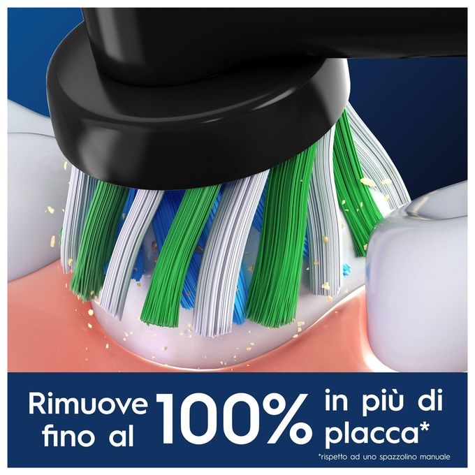 Oral-B EB50 Pro CrossAction Testine di Ricambio per Spazzolino Elettrico 5 pezzi colore Nero