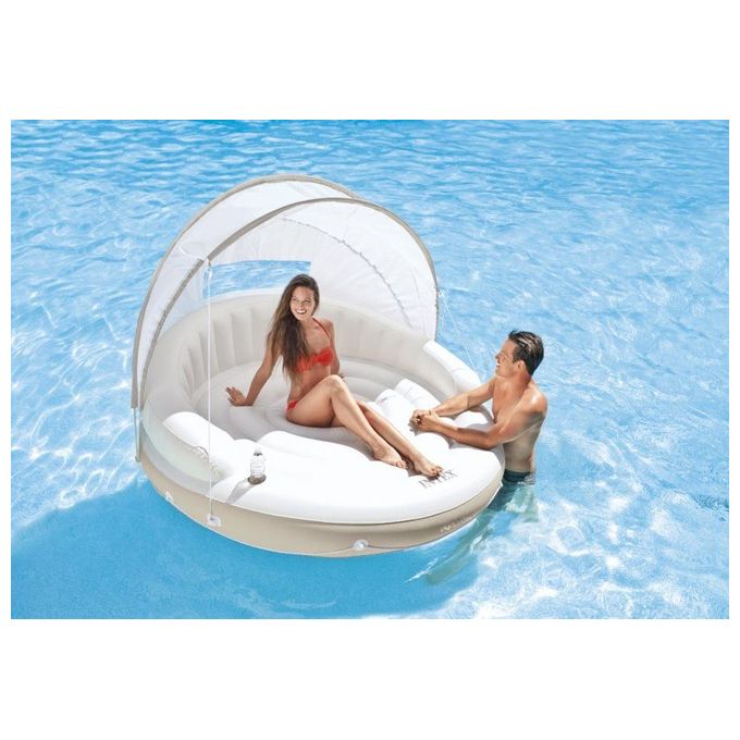 Intex Isola Galleggiante con Parasole Bianco