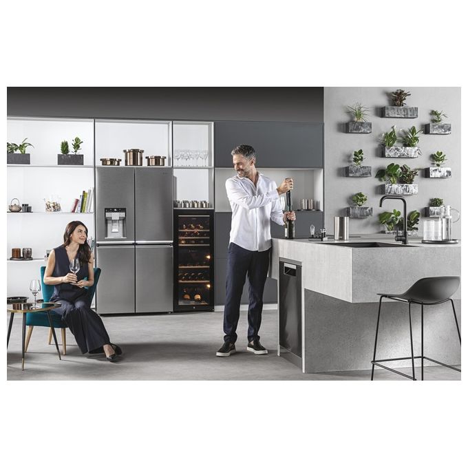 Haier HWS77GDAU1 Wine Bank 50 Serie 7 Cantinetta Vino 77 Bottiglie 2 Zone WiFi Classe G 37 dB colore Nero