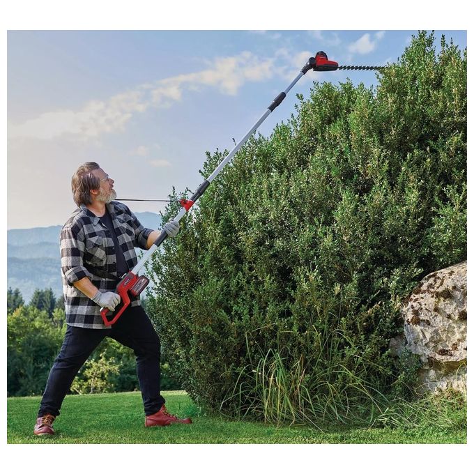 Einhell 3410585 GC-HH 18-45 Li T Tagliasiepi Telescopico a Batteria 18V lama 45cm 1400 tagli-min testina 7 posizioni Solo Body colore Nero