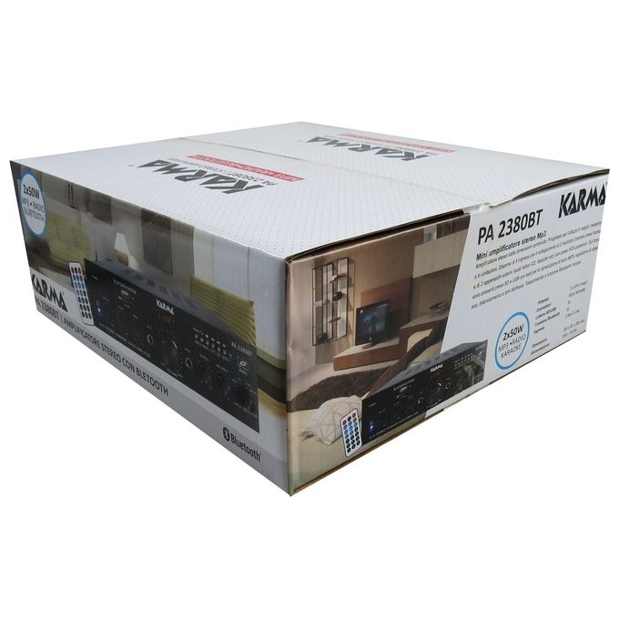 Karma PA-2380BT Amplificatore Stereo 2x50W Fm Usb