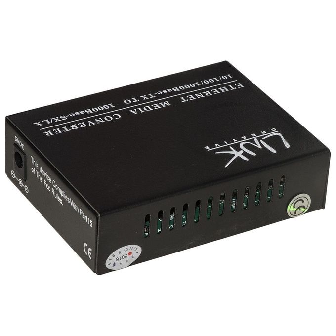 Link convertitore fibra ottica 10-100-1000 con modulo sfp
