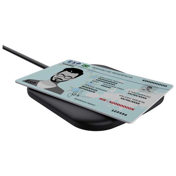 Trust 24736 Ceto Lettore Smart Card Contactless NFC USB 2.0 CIE DNI 3.0 ISO 14443 Plug and Play colore Nero