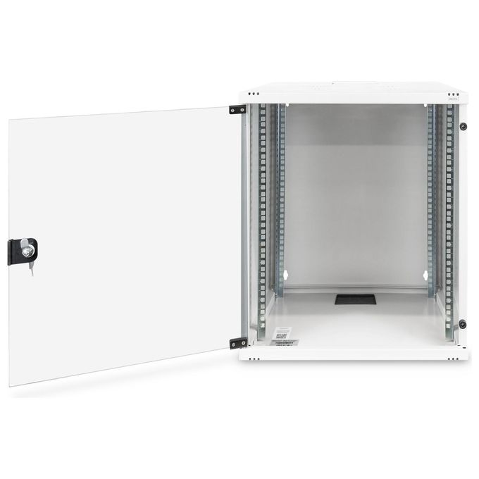 Digitus DN-19 12-U-S-1 SOHO Armadio Rack da Muro 19'' 12U 60 Kg IP20 porta in vetro profondita' 400 mm smontato colore Grigio