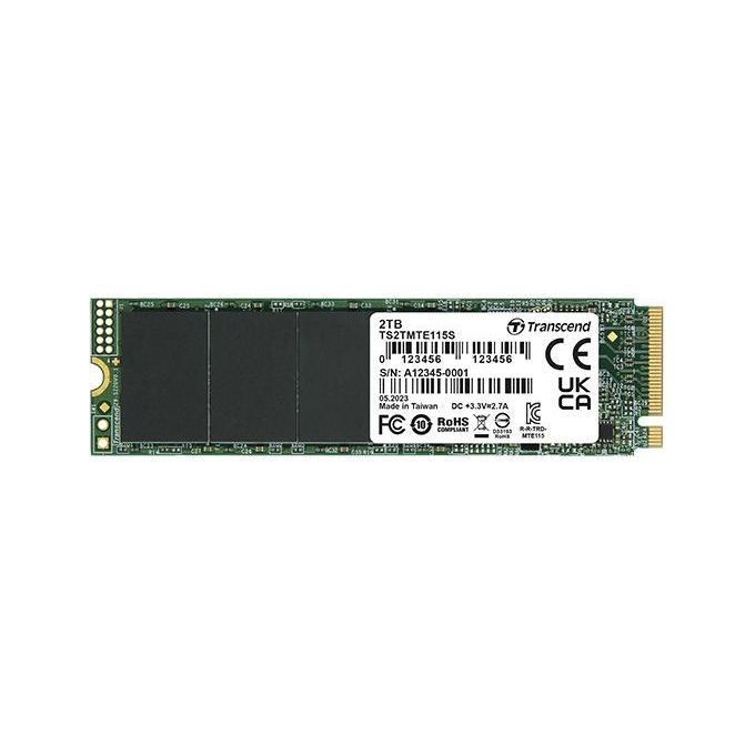 Transcend TS250GMTE115S 115S SSD Interno M.2 2280 NVMe PCIe 3.0 x4 3D NAND 250 GB 3200 MB-s