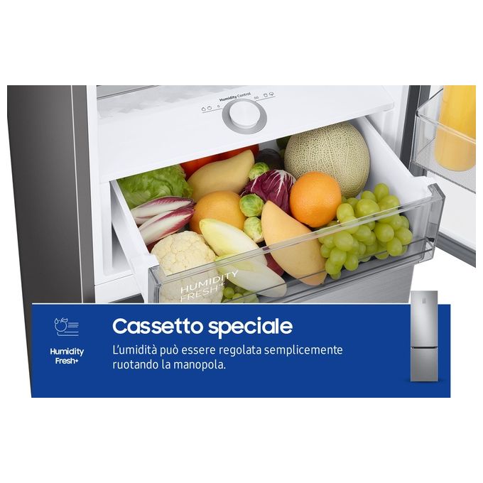 Samsung RB38C676CS9 EcoFlex AI Frigorifero Combinato 390 L 203 cm Classe C 35 dB No Frost WiFi colore Metal Inox