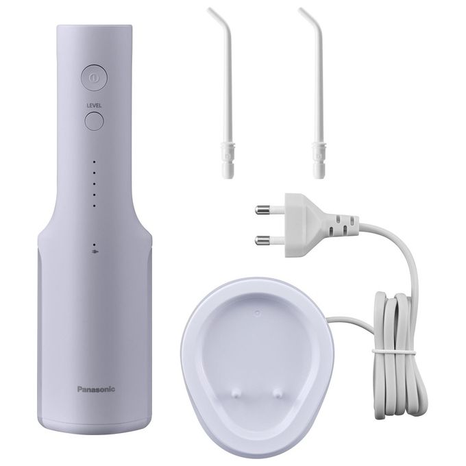 Panasonic EW-DJ26-V303 Serie 300 Idropulsore Orale 200ml 5 Livelli di Pressione IPX7 Ricarica a Induzione colore Viola