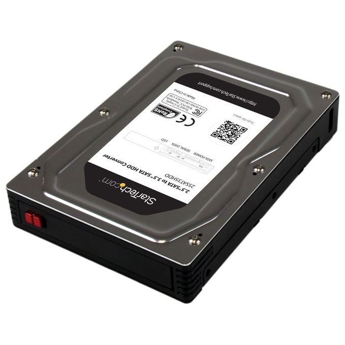 StarTech Box esterno adattatore per dischi rigidi SATA da 2,5'' a 3,5 in alluminio con altezza massima SSD - HDD di 12,5 mm