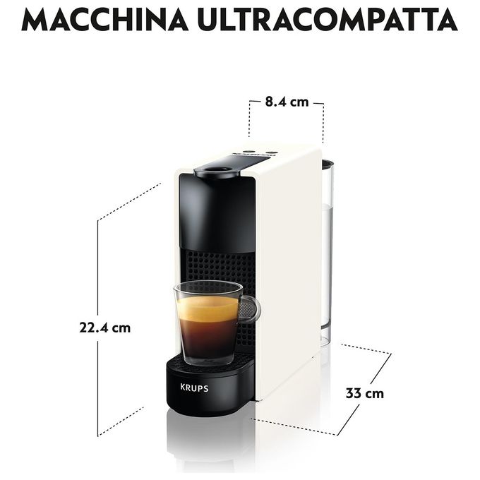 KRUPS XN1101 Macchina per Caffe' Nespresso 0,6Lt Bianco per una pausa caffe' senza pari nel comfort della tua cucina.