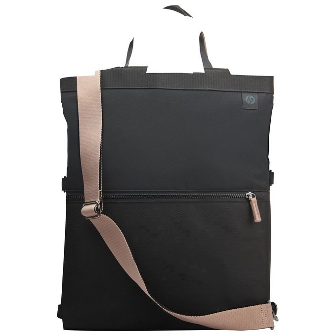 HP 9C2H1AA Borsa-zaino Convertibile per Laptop 14.1'' Zaino Pieghevole Tote Borsa a Mano e Tracolla colore Nero