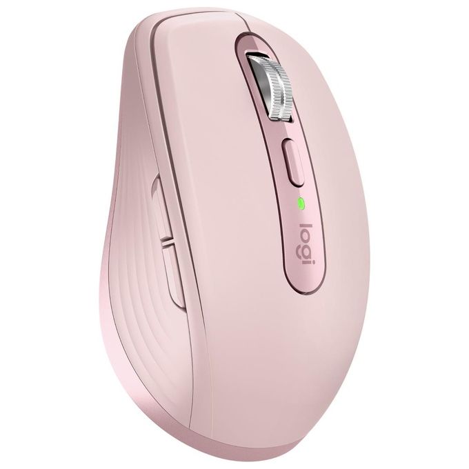Logitech 910-006931 MX Anywhere 3S Mouse Wireless 8000 DPI Clic Silenziosi USB Type-C colore Rosa