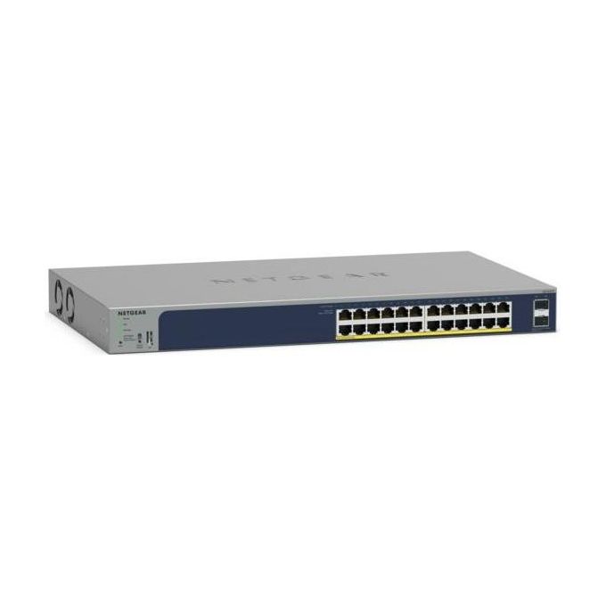 NETGEAR GS724TPP-300EUS GS724TPP Switch Ethernet Gigabit PoE+ Gestito 24 Porte 2 SFP 380 W Montaggio Rack Desktop colore Nero