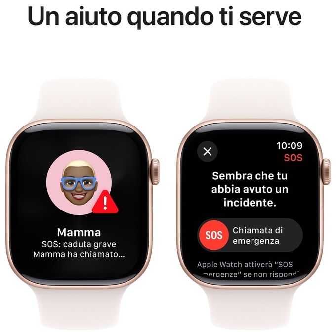 Apple MWWU3QL-A Apple Watch Series 10 GPS 46 mm Smartwatch con Cassa in Alluminio e Cinturino Sport Loop colore Rosa fard