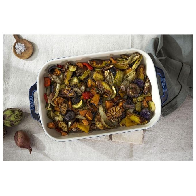 Staub Pirofila in Ceramica Blu 34x24x7.6cm