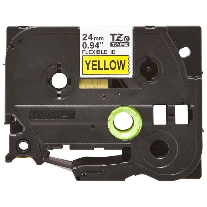 Brother Laminato Flessibile da 24 mm Nero-giallo