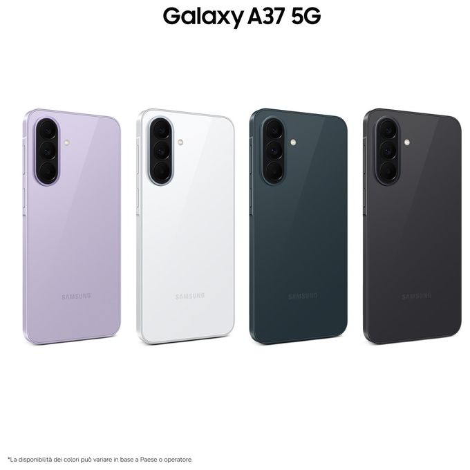 Samsung SM-A376B Galaxy A37 5G Smartphone 8 GB RAM 256 GB Display 6.7'' Super AMOLED 50 MP 5000 mAh colore Grigio Verde