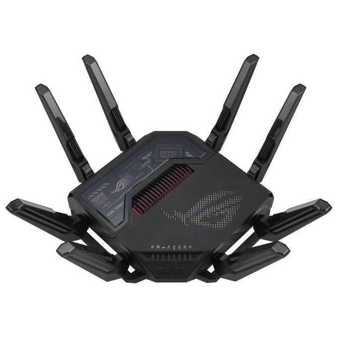 Asus GT-BE98 ROG Rapture Router WiFi 7 Quad Band 320 MHz 4096-QAM Doppia porta 10G AiMesh colore Nero