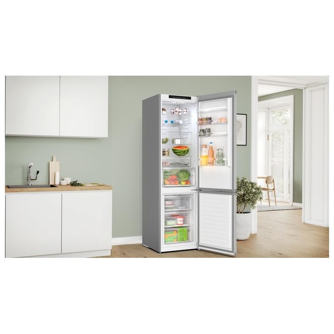 Bosch KGN392LAF Serie 4 Frigorifero Combinato 363 L 203 cm Classe A 29 dB No Frost VitaFresh colore Inox